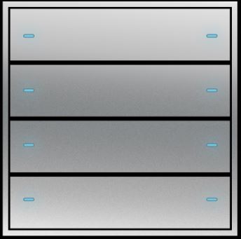 TIS-MER-8G-PB Mercury 8Gang push Button GRAY