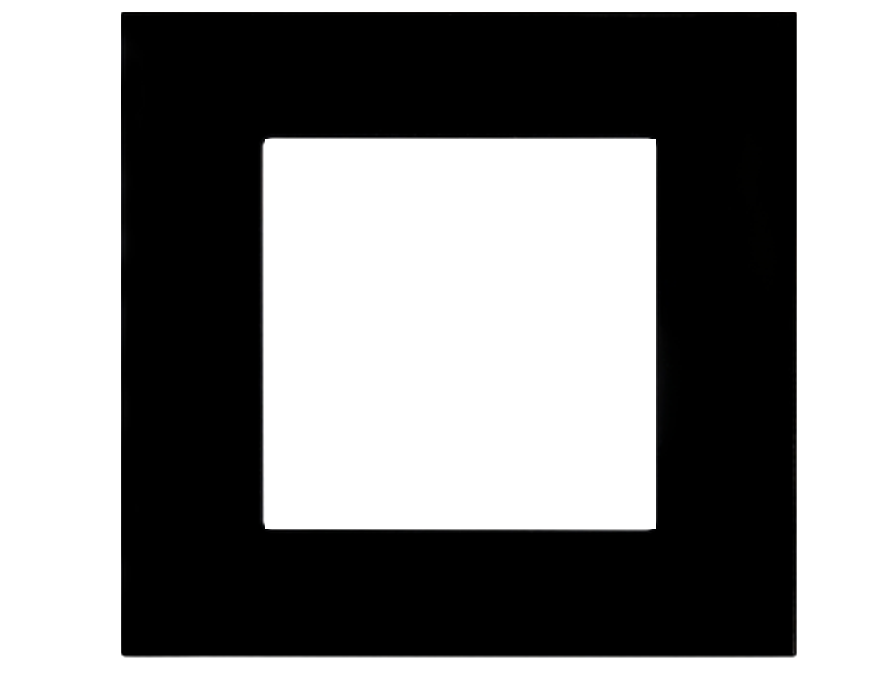 SOL-COV1-GLS-B Black Glass  Cover 1 Gang