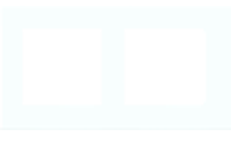 SOL White Glass  Cover 2 Gang