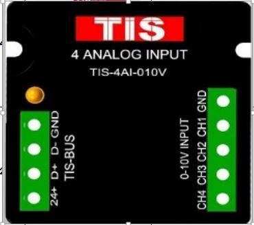 TIS-4AI-010V 4 Analog Inputs of 0-10V DC used for BMS