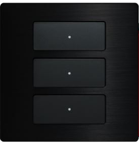 TIS-CLK-3B-1F-BLK Click 3 gang in Single Frame