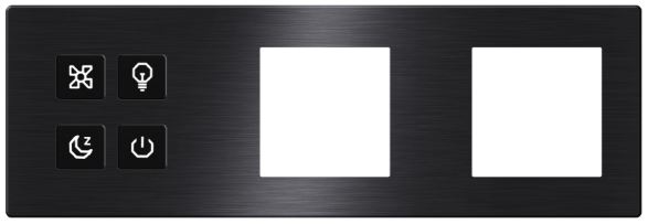 TIS-CLK-4B-3F-BLK Click Push Button TIS-BUS Series 4 gang in three Frame available in Metal BLAK