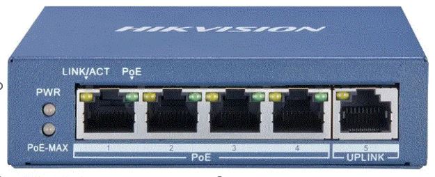 DS-3E0505P-E/M 4 port poe switch gigabit