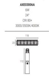 Magnetic Grille Light Black 10w  118*23*112  AXE03006A
