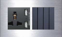 Sol Aluminum Duble USB Socket With 4G Switch