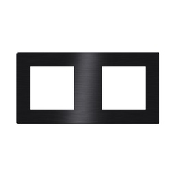 CLK-COV2-BLK Click Brushed Aluminum Cover 2 Frame   UK  Size, Black
