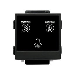 CLK-HTL-SRV-BLK Hotel sevice panel 2 Dry inouts for DND MUR 1 Dry output for bell Black