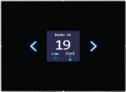 VEN-AC-4R-HC AIR Venera  Wall Thermostat 4 Relays Each  3 Amps BLACK