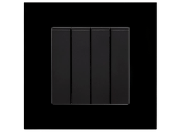 SOL-COV1-GLS-B & SOL-SWT-4G-B SOL Black Glass  Cover 1 Gang