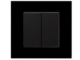 Sol Black Glass 1 Gang Switch 10A