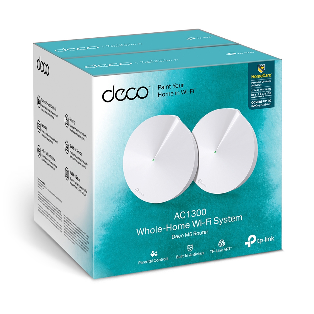 Tp-link Deco M5 2-pack  | AC1300 Whole Home Mesh Wi-Fi System