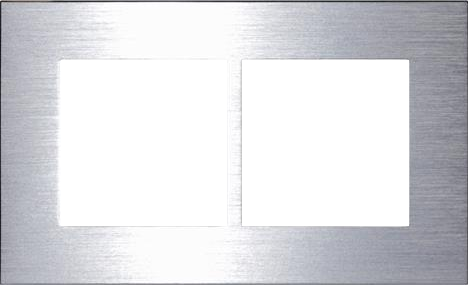 SOL-COV2-ALM-S Sol Aluminum   Cover 2 Gang SOL-COV2-ALM-S