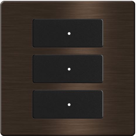 TIS-CLK-3B-1F-GOL Click 3 gang in Single Frame