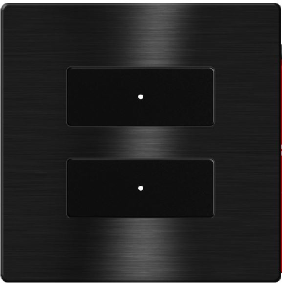 TIS-CLK-2B-1F-BLK Click 2 gang in Single Frame