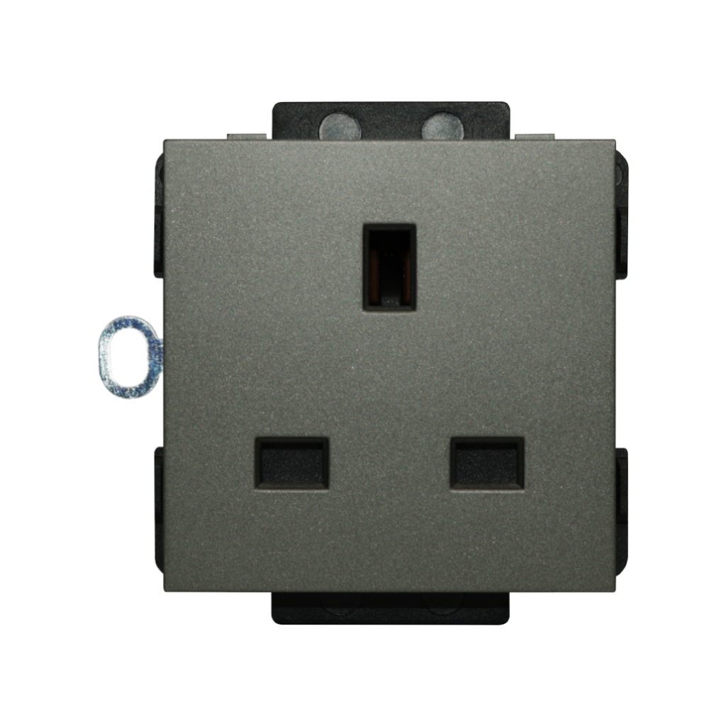 CLK-PLG-UK-GRY 13A,220V  UK socket gray