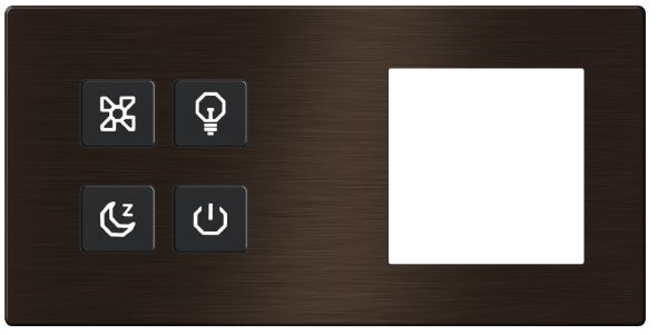 TIS-CLK-4B-2F-GOL Click Push Button TIS-BUS Series 4 gang in Double Frame available in Metal GOLD