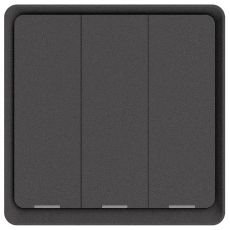 DIO-3G-SW-BEE-N Dion 3 Gang Gray switch with 3relay with N neutral connection) Gray