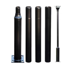Black streetlight pole 3MM H4M Galvanized pipe