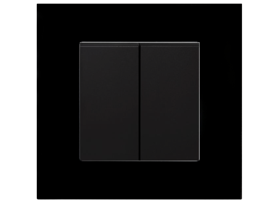 Sol Black Glass 1 Gang Switch 10A