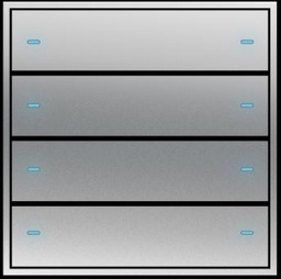 TIS-MER-8G-PB Mercury 8Gang push Button WHITE