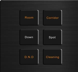 TIS-CLK-6B-1F-BLK Click 6 gang in Single Frame