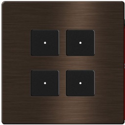 TIS-CLK-4B-1F-GOL Click 4 gang in Single Frame