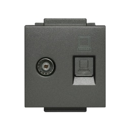CLK-DAT-TV-GRY TV and Data Socket grey