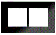 SOL-COV2-GLS-B Black Glass Cover 2 Gang  UK  Size