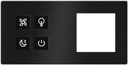 TIS-CLK-4B-2F-BLK Click Push Button TIS-BUS Series 4 gang in Double Frame available in Metal Black