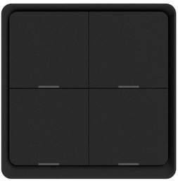 DIO-4G-SC-BEE Black Dion 4 gang wall scene Remote